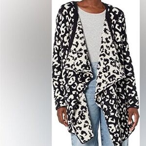 UGG Black and Cream Animal Print Cardigan